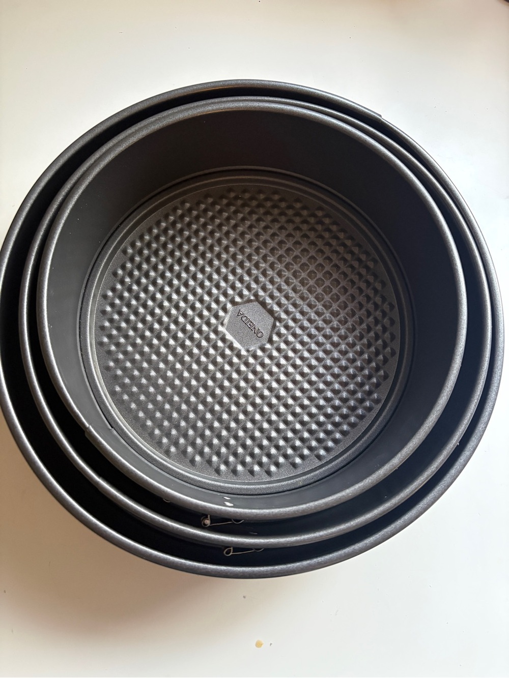 Oneida Black Textured Springform Cake Pan Set